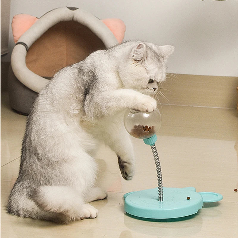 Wag Cabin PuzzlePounce blue treat puzzle toy for cats and small dogs - detail 2