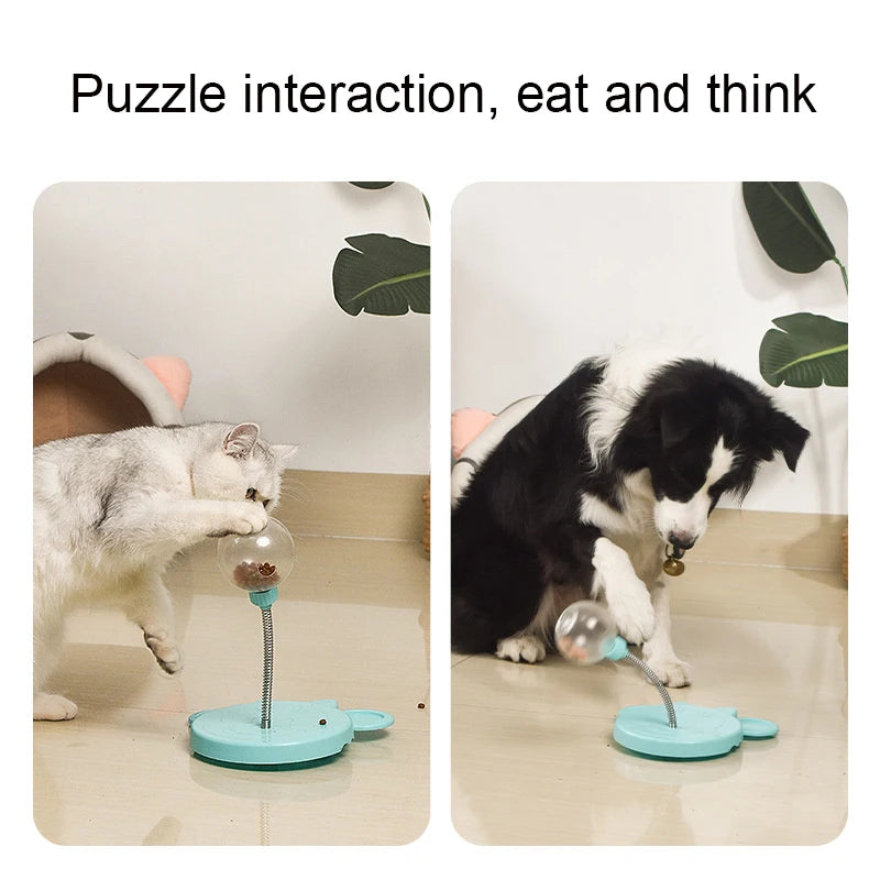 Wag Cabin PuzzlePounce blue treat puzzle toy for cats and small dogs - detail 4
