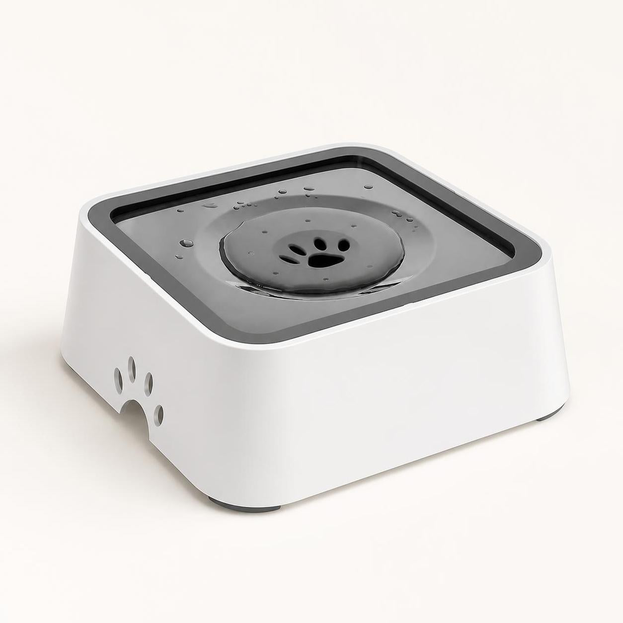 Wag Cabin AquaRest no-spill dog water bowl low front angle