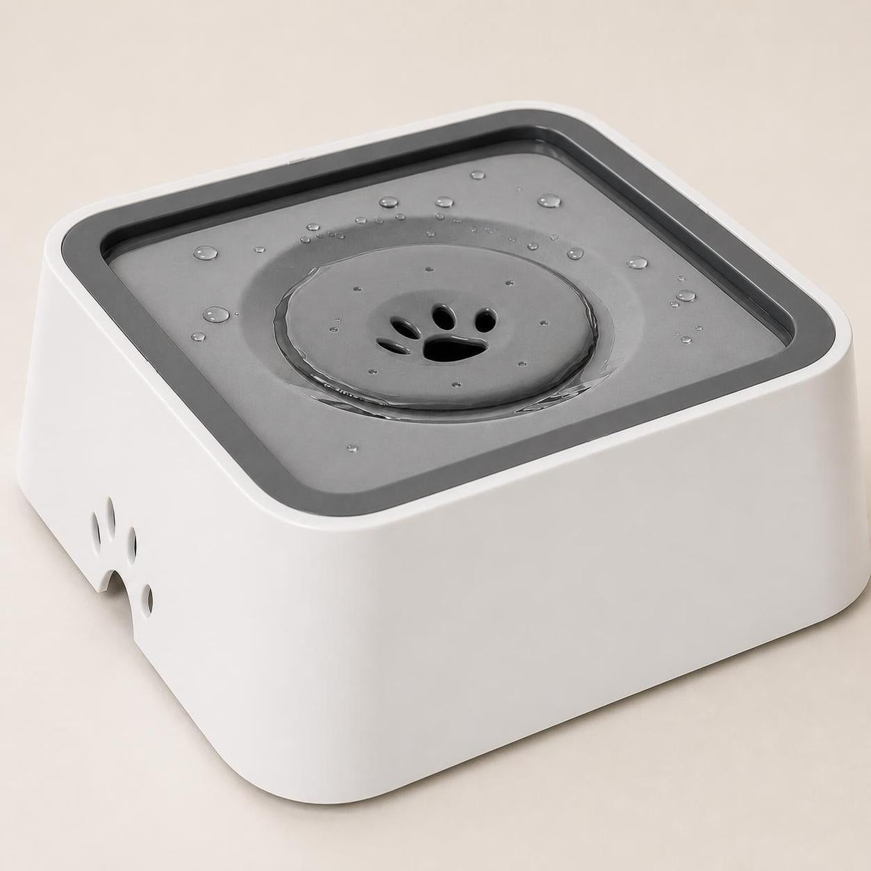 Wag Cabin AquaRest floating disk and paw drinking opening detail