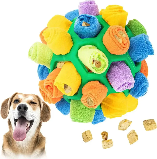 Wag Cabin SniffQuest dog snuffle ball for treat hiding