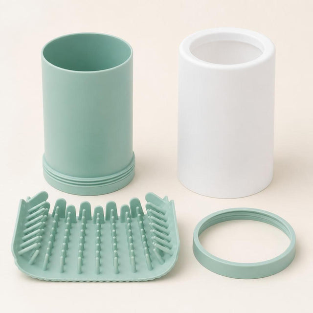 Wag Cabin PawRinse dog paw cleaner detachable components studio view
