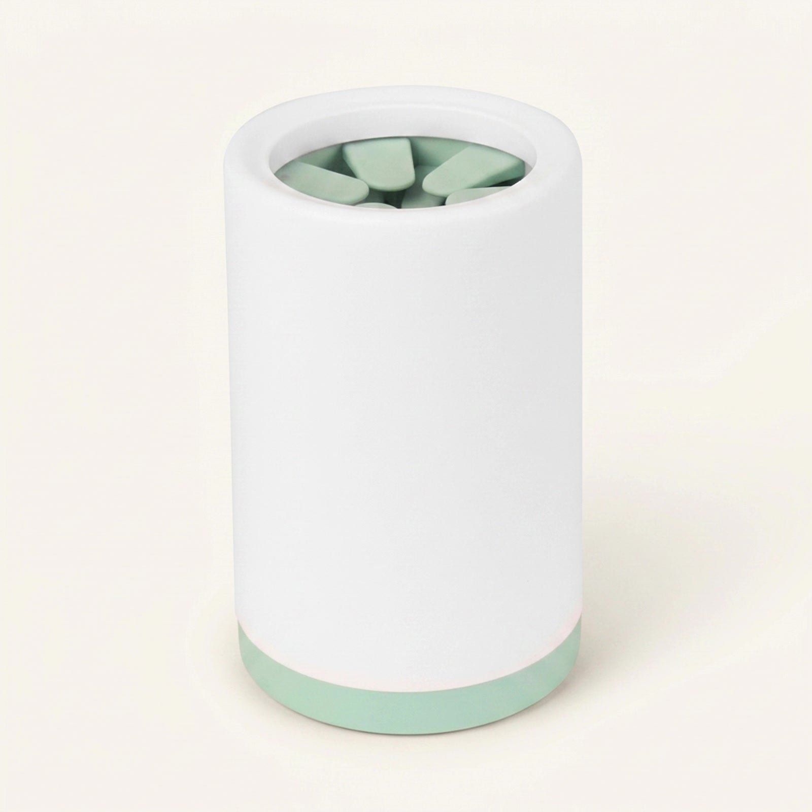 Wag Cabin PawRinse white and mint dog paw cleaner on white background