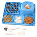 Wag Cabin SlowMunch blue lick mat and slow feeder bowl set