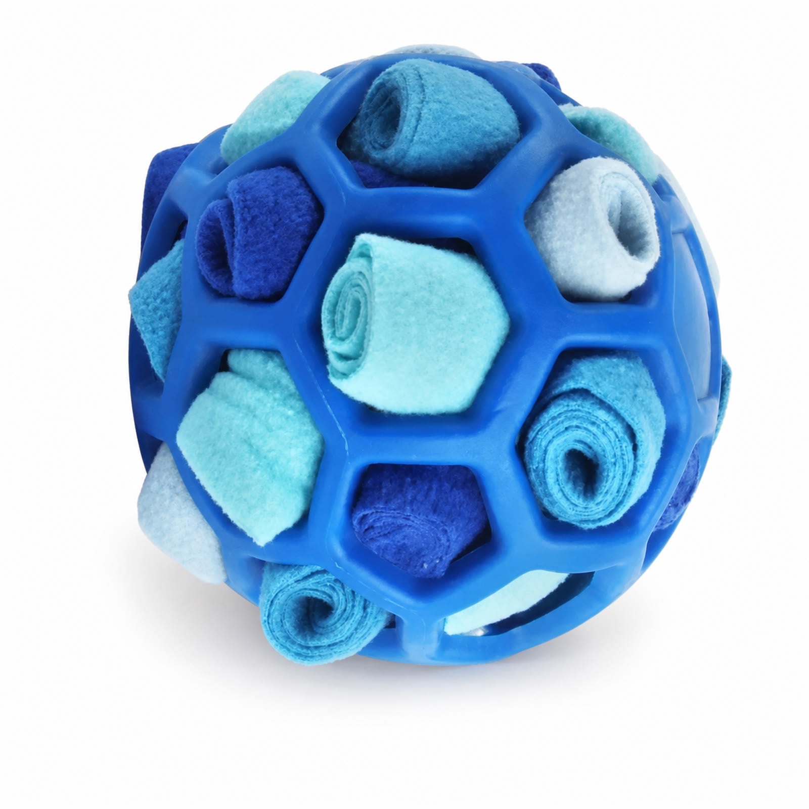 Wag Cabin SniffQuest blue dog snuffle ball on white background