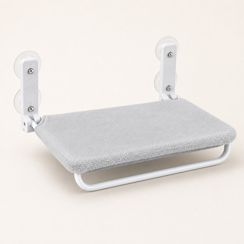 Wag Cabin SunnySeat low side angle showing plush pad and support bar
